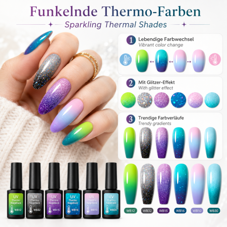6 pièces UV Thermo Gel Cool Magic Coffret